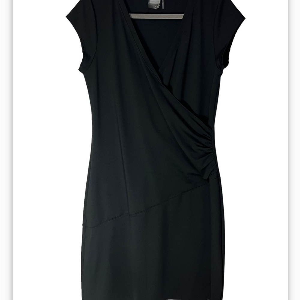 Athleta draped faux wrap nectar stretchy dress women’s size XL - Picture 2 of 10